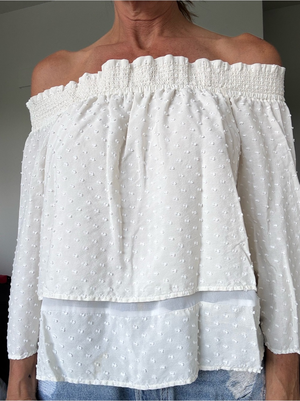 Club Monaco Cream Off-White Women’s Top
